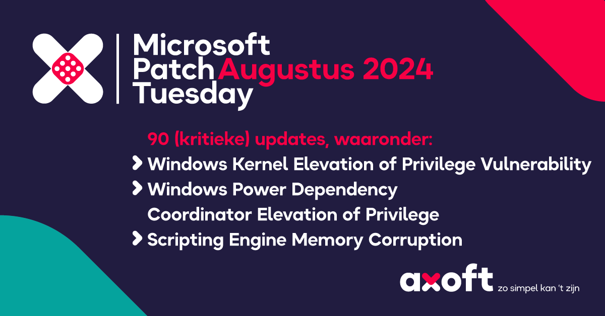 Microsoft Patch Tuesday: de 90 updates van augustus 2024 - Axoft